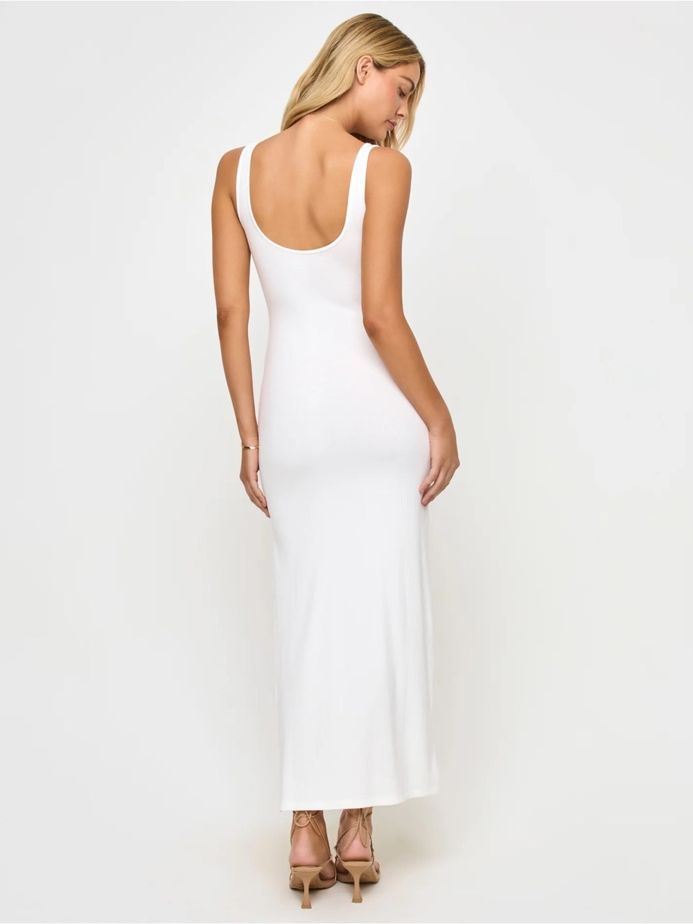 L*space Alexis Dress White Cutout Ribbed Maxi Sz S NWT $139 - Picture 4 of 4